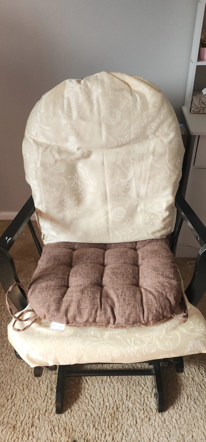 Set of Glider Rocker Chair and ottoman with Cushion Set - photo 4