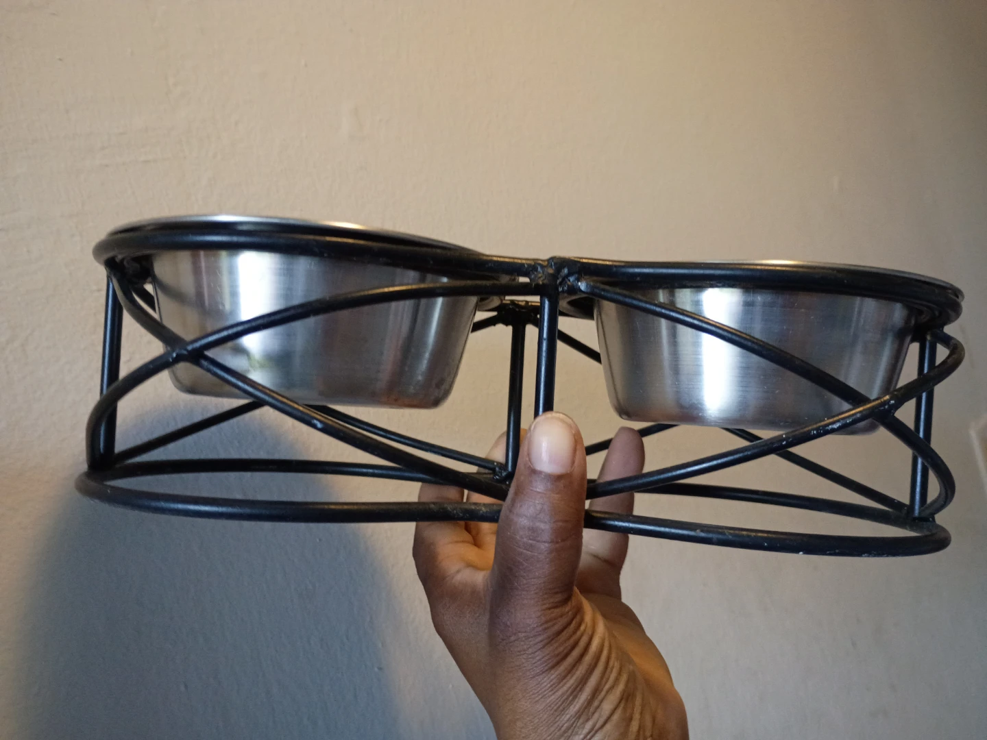 Stainless Steel Pet Bowls with Black Stand