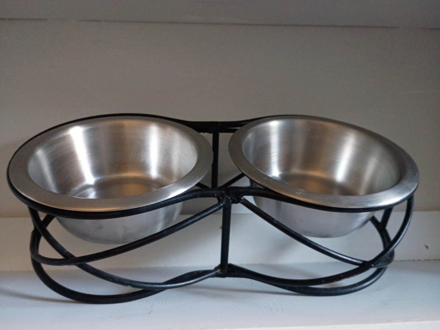 Stainless Steel Pet Bowls with Black Stand - photo 2