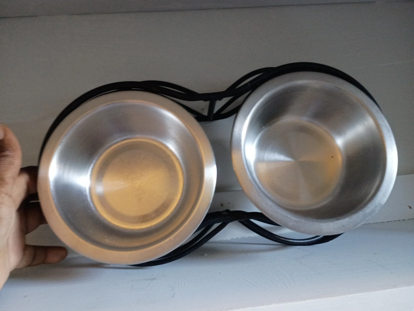 Stainless Steel Pet Bowls with Black Stand - photo 3