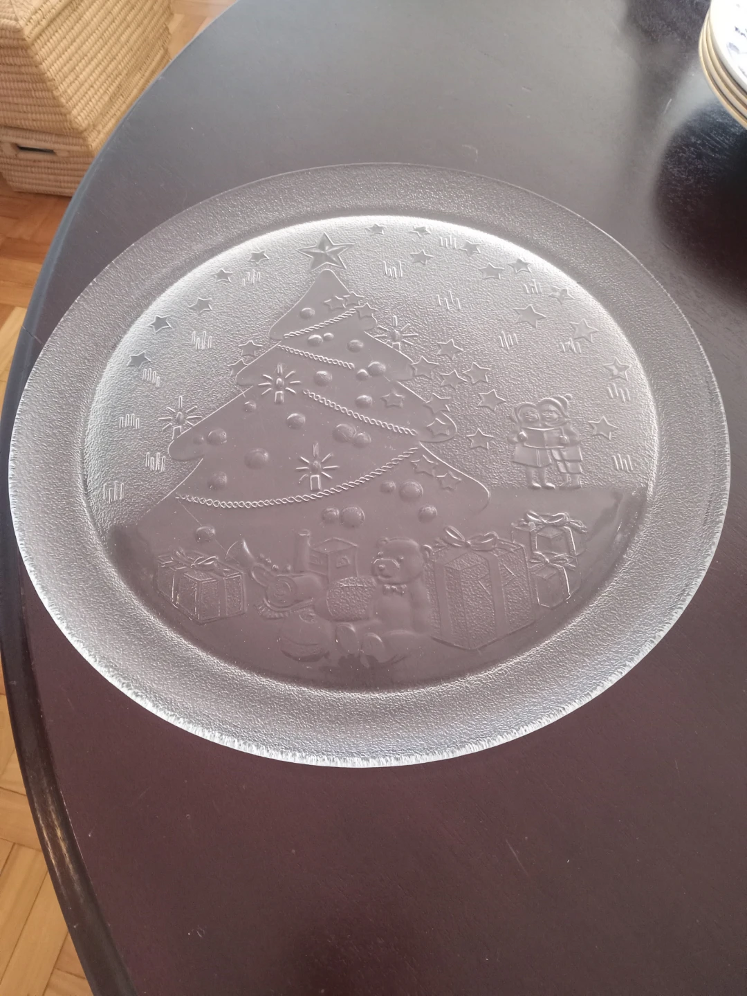 Glass Christmas Platter