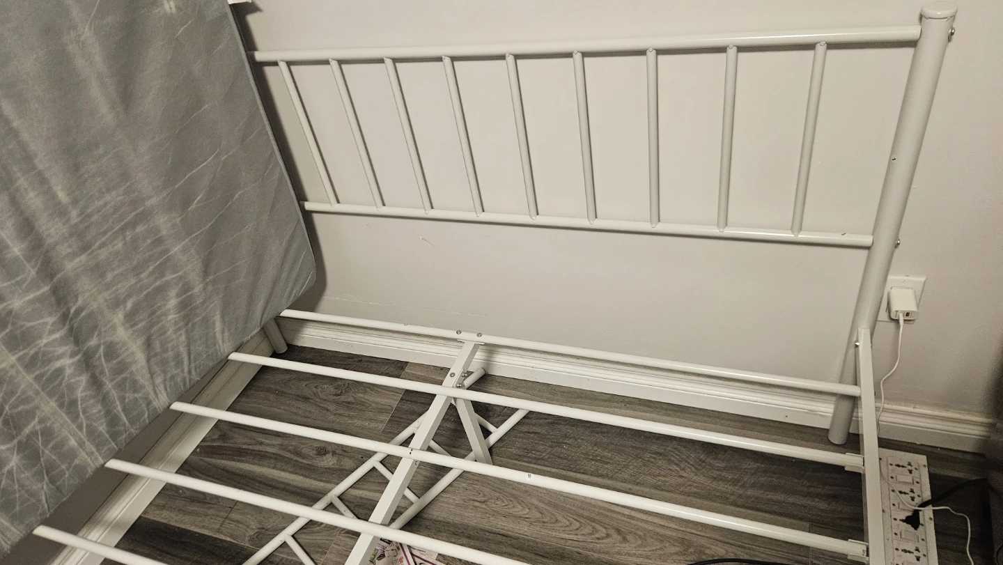 White Metal Bed Frame