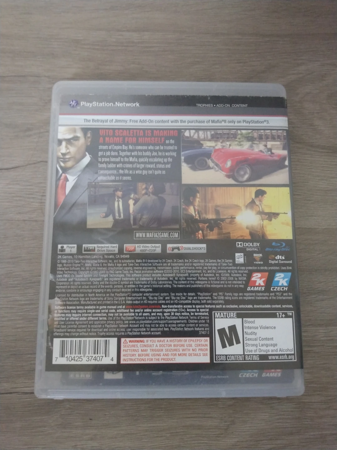 Mafia II - The Betrayal of Jimmy PS3 Game - photo 3