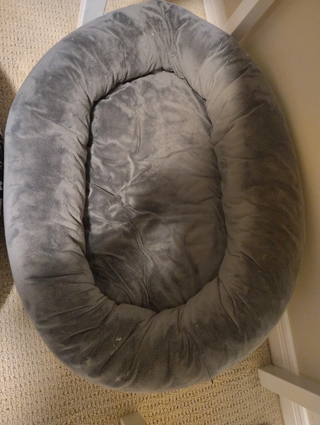Grey Plush Pet Bed
