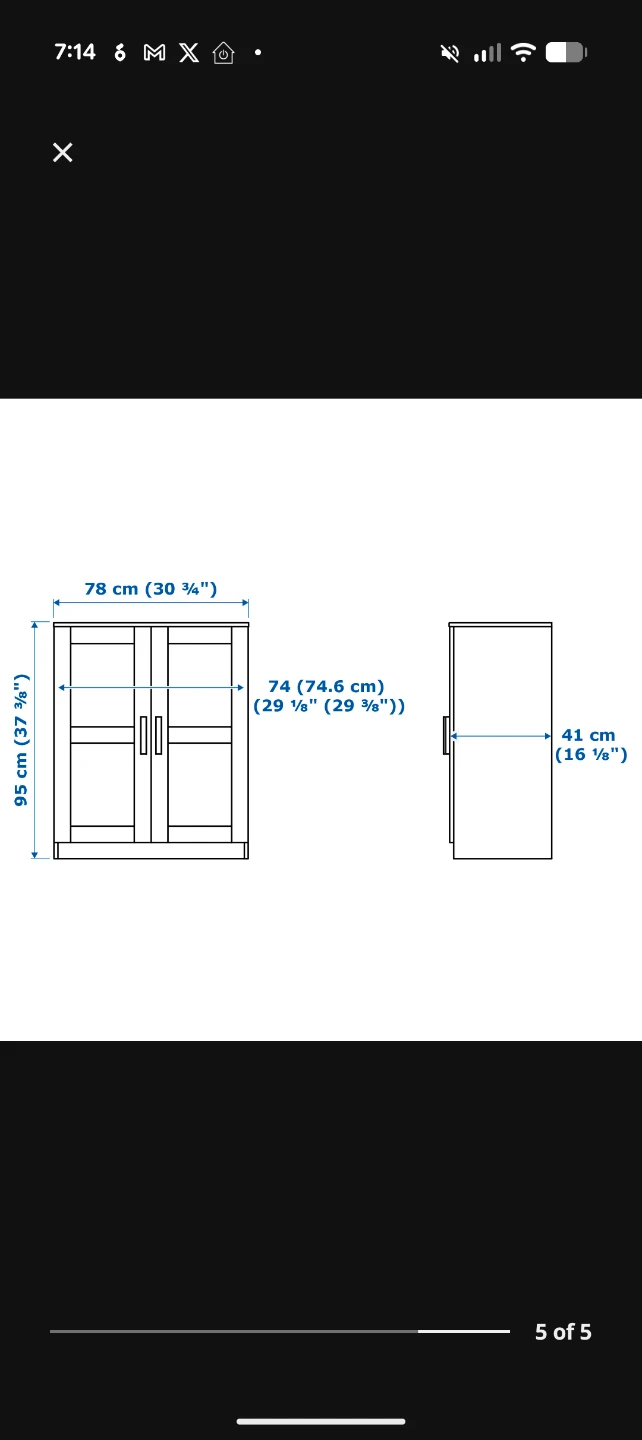 White IKEA Two-Door Storage Cabinet - photo 4