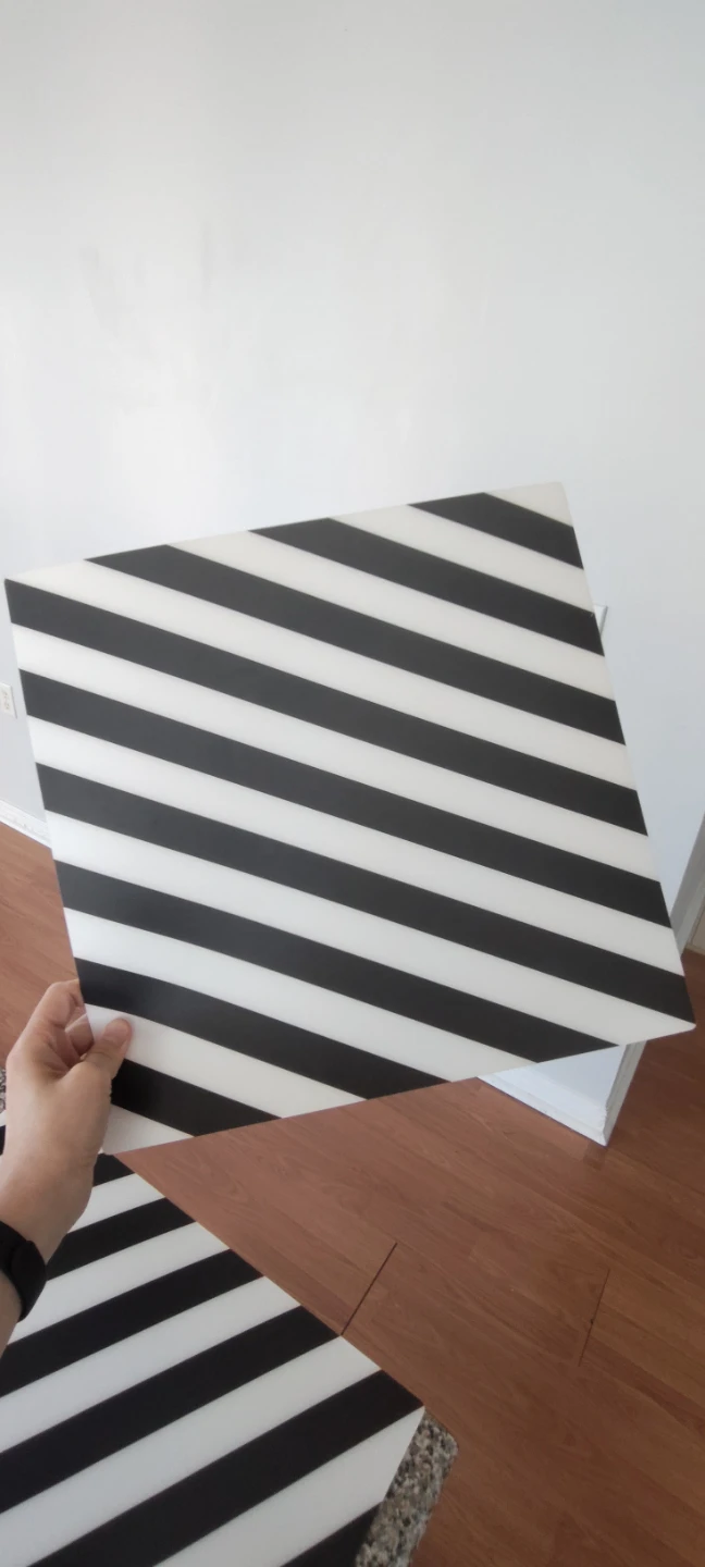 Set of 2 Black and White Striped Placemat - photo 2