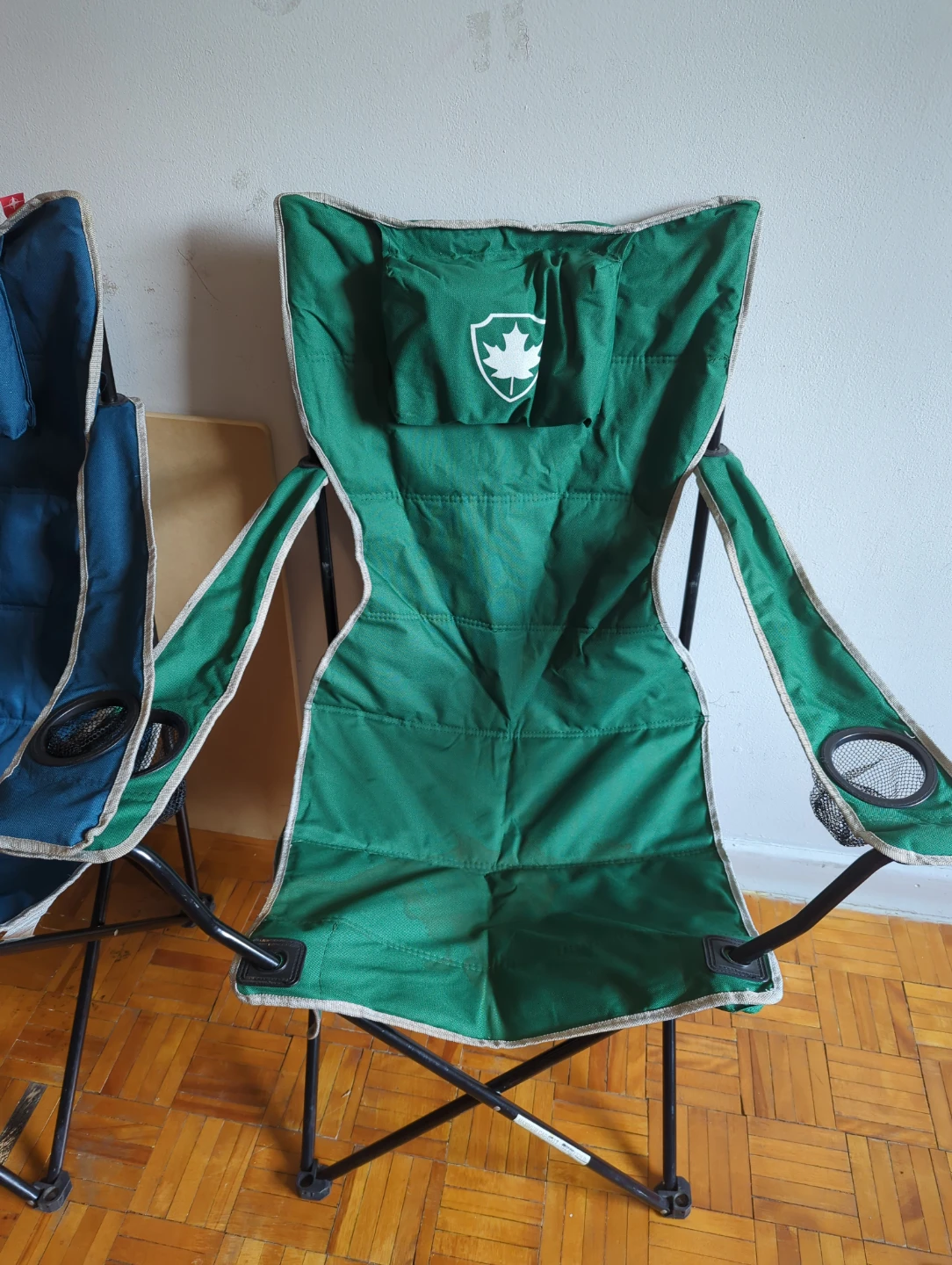 Green Folding Camp Chair with Cup Holders - photo 2