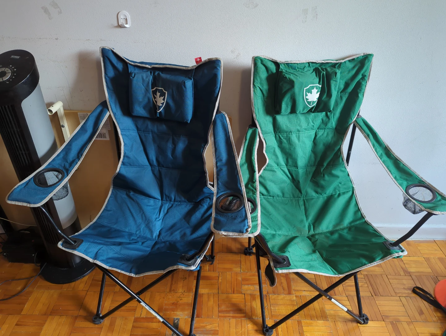 Green Folding Camp Chair with Cup Holders - photo 3