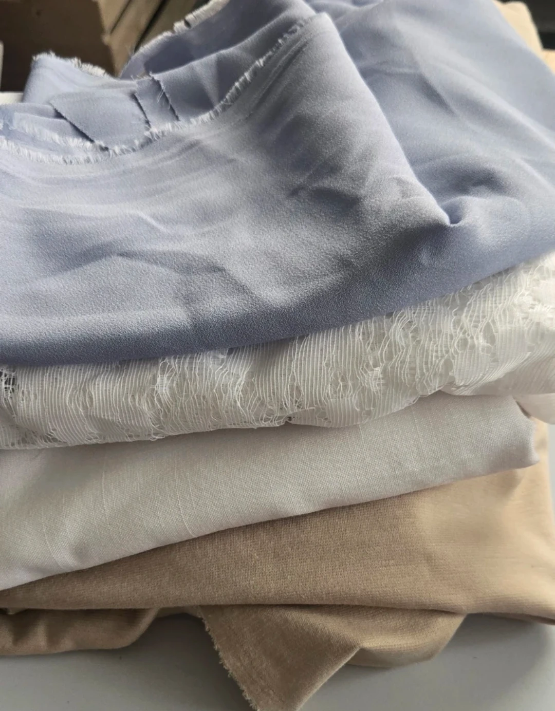Assorted Fabric bundle - Lavender, White, Beige - photo 3