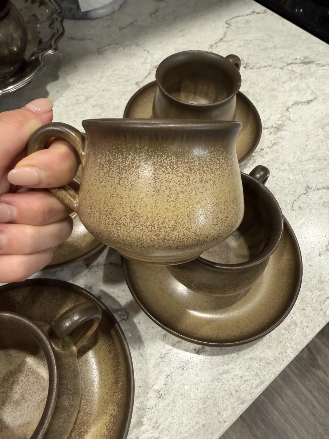 Set of 5 Denby Romany Cups and Saucers - photo 3