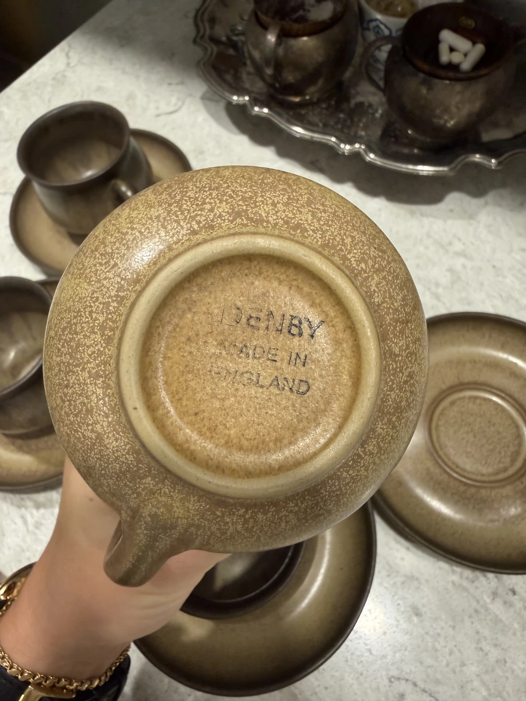 Set of 5 Denby Romany Cups and Saucers - photo 4