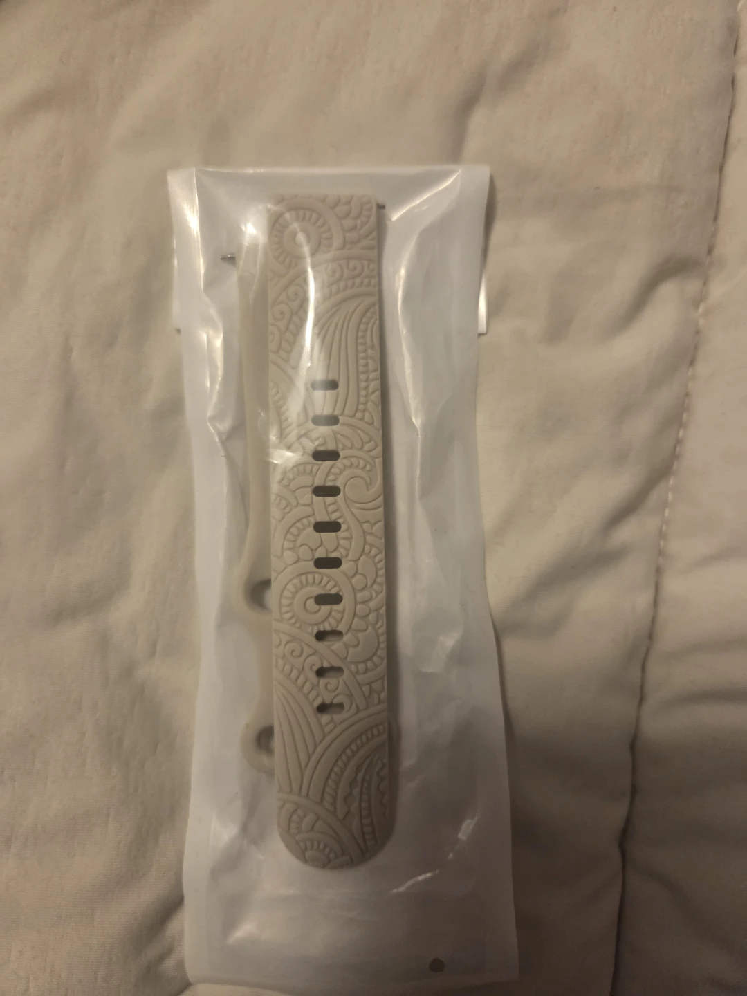 Embossed Watch Band - off white