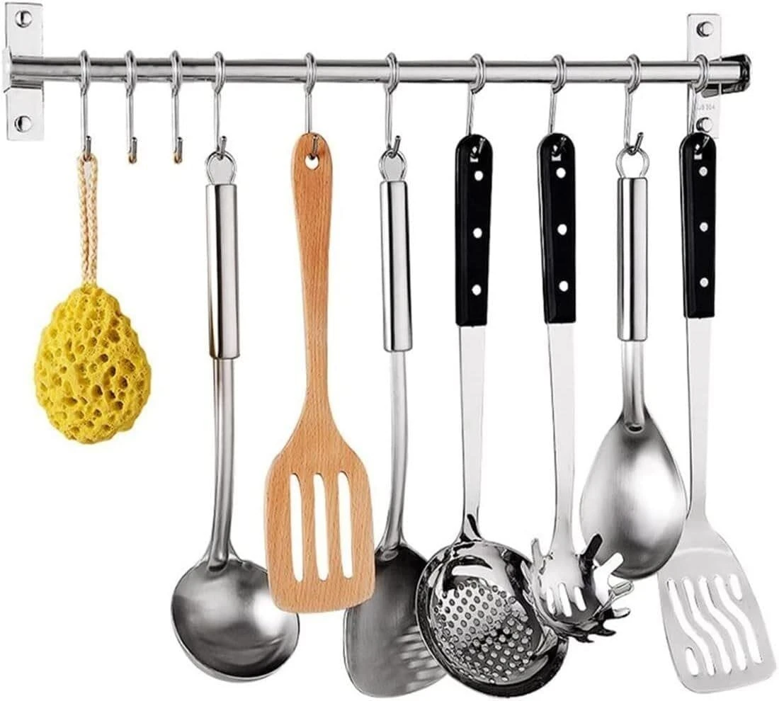Kitchen Utensil Set with Wall Rack