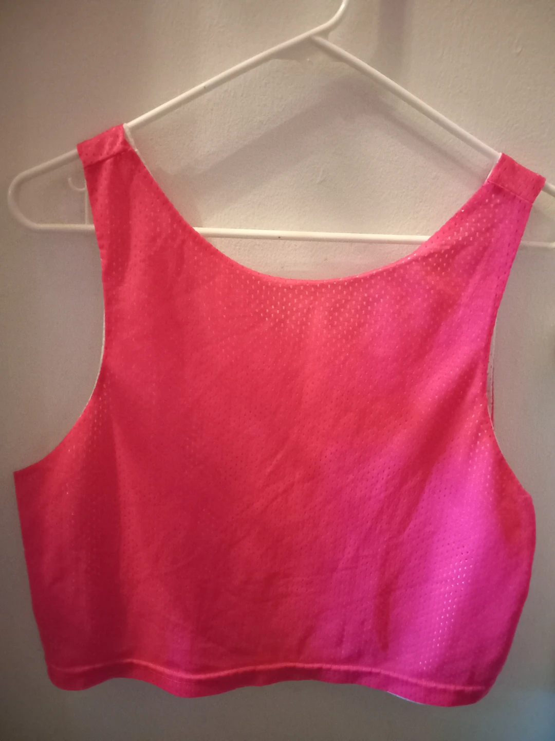 Pink Mesh Crop Tank Top - photo 3