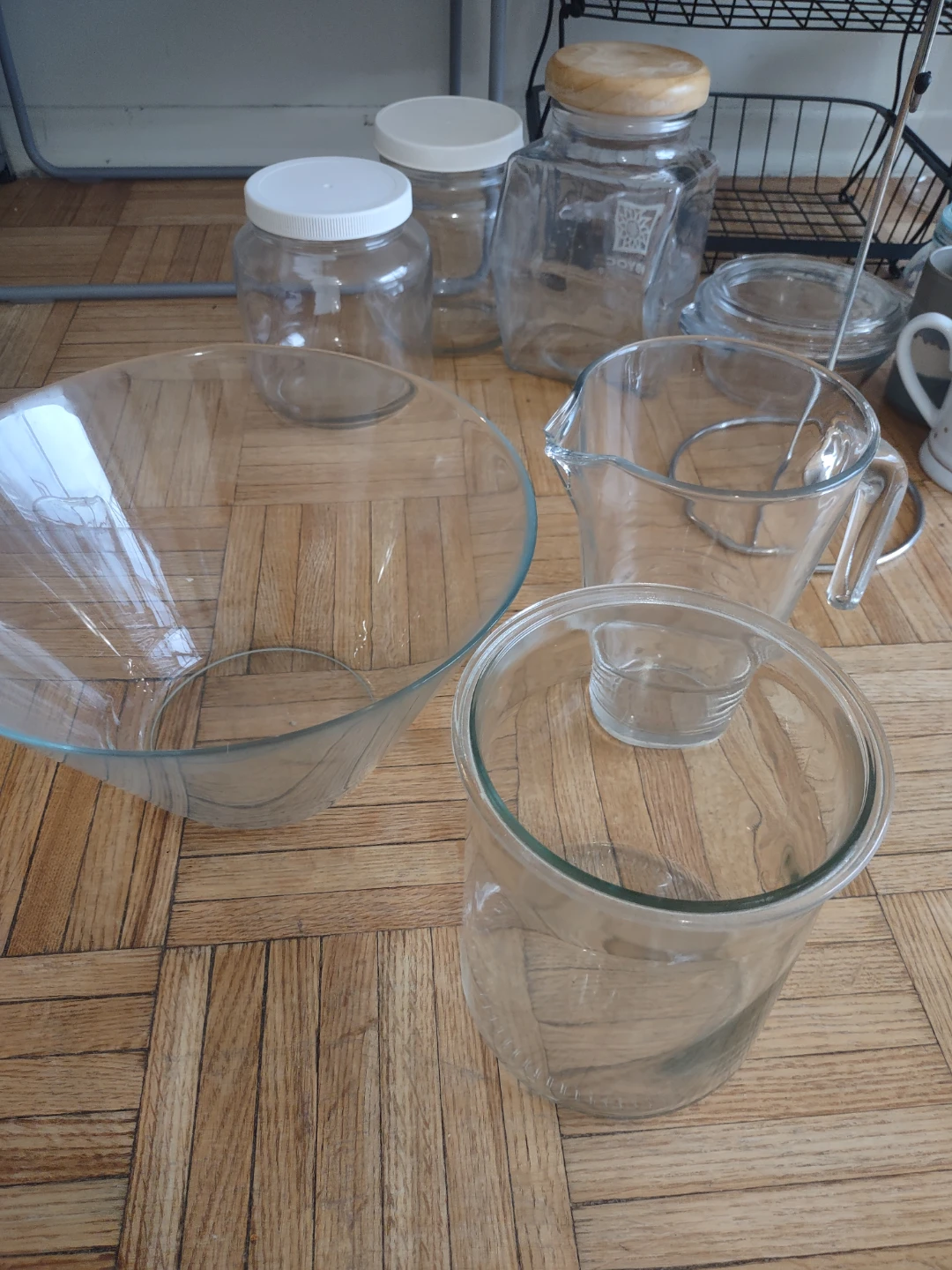 IKEA Glass Pitcher and Bowls 3 sets