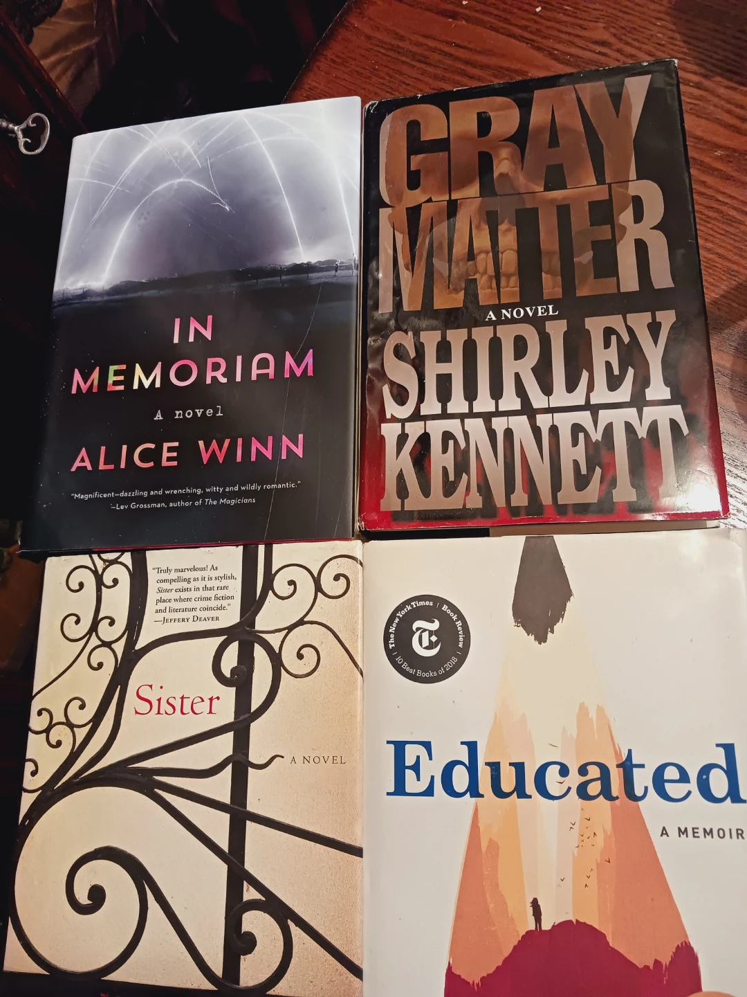 $5 EACH !! Lot of 4 Novels: l Gray Matter, Sister, Educated..