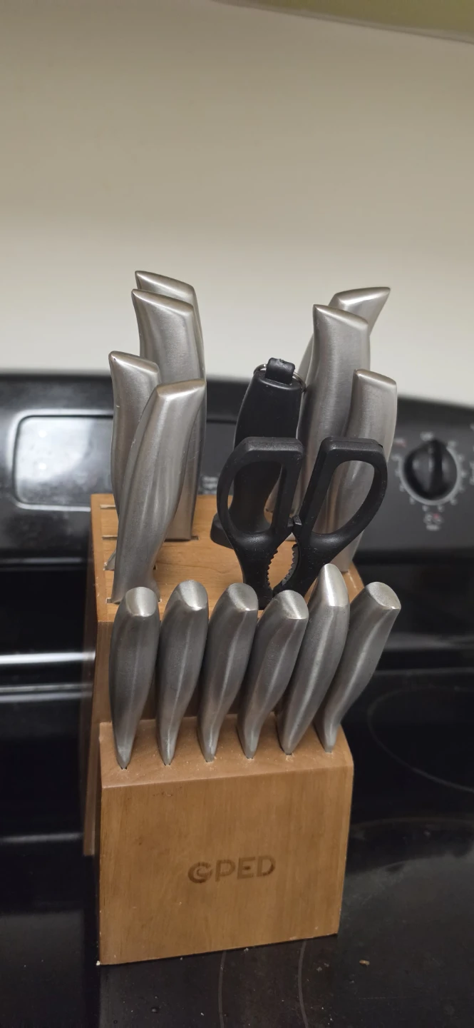 GED Stainless Steel Knife Set with Block and Shears - photo 2