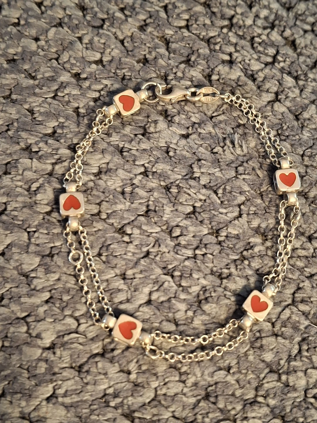 Sterling Silver Heart Charm Bracelet - photo 2