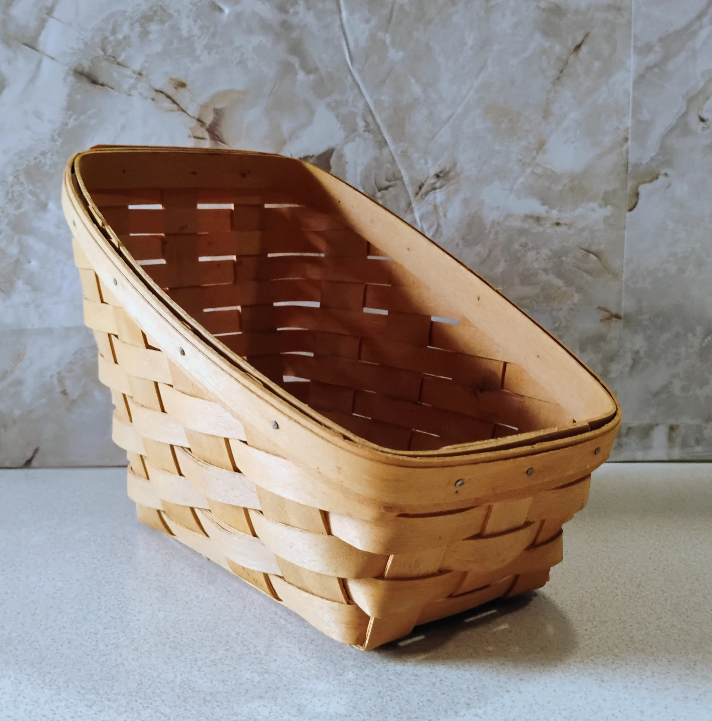 1996 SIGNED LONGABERGER SLANTED “BANANNA” BASKET