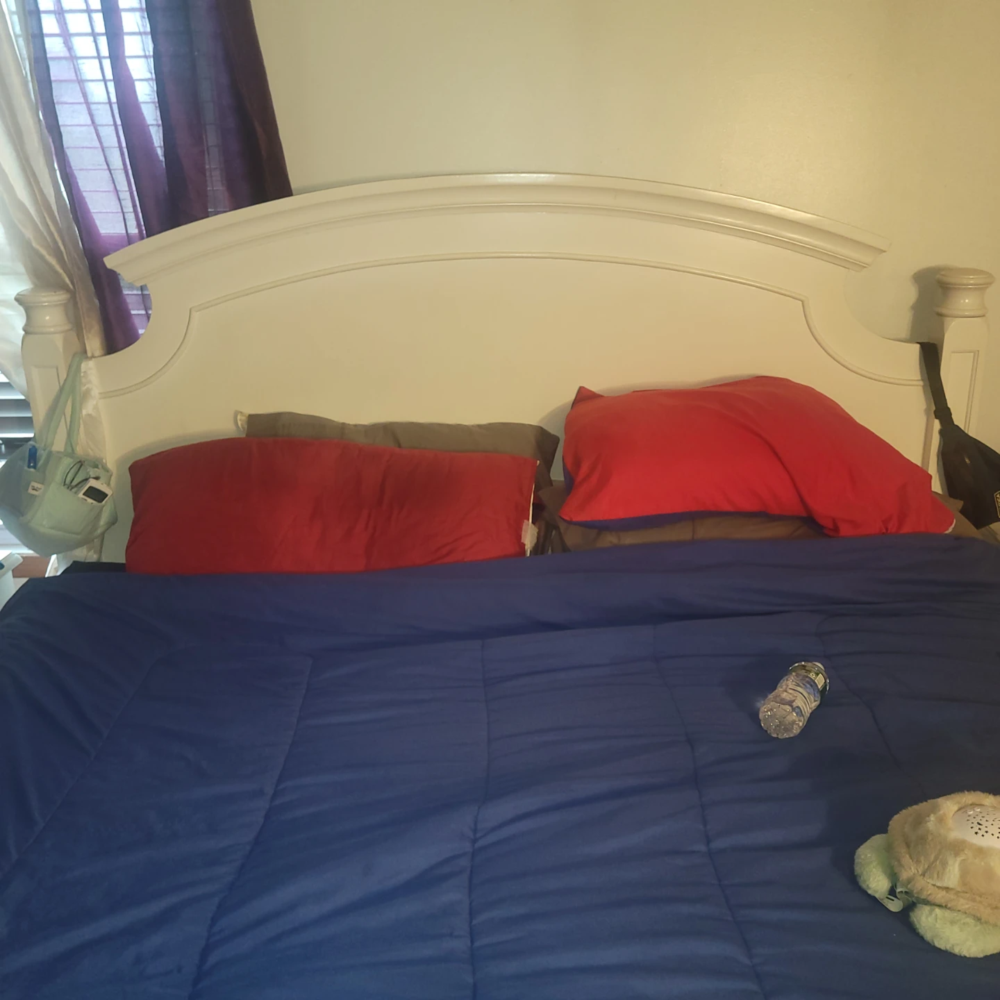 White Solid Wood Bed Frame-King - photo 3