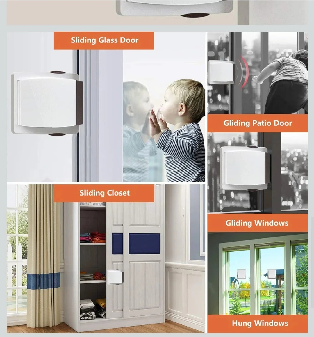 4pcs OKEFAN White Baby Safety Sliding Door Locks (4 Pack) - photo 3