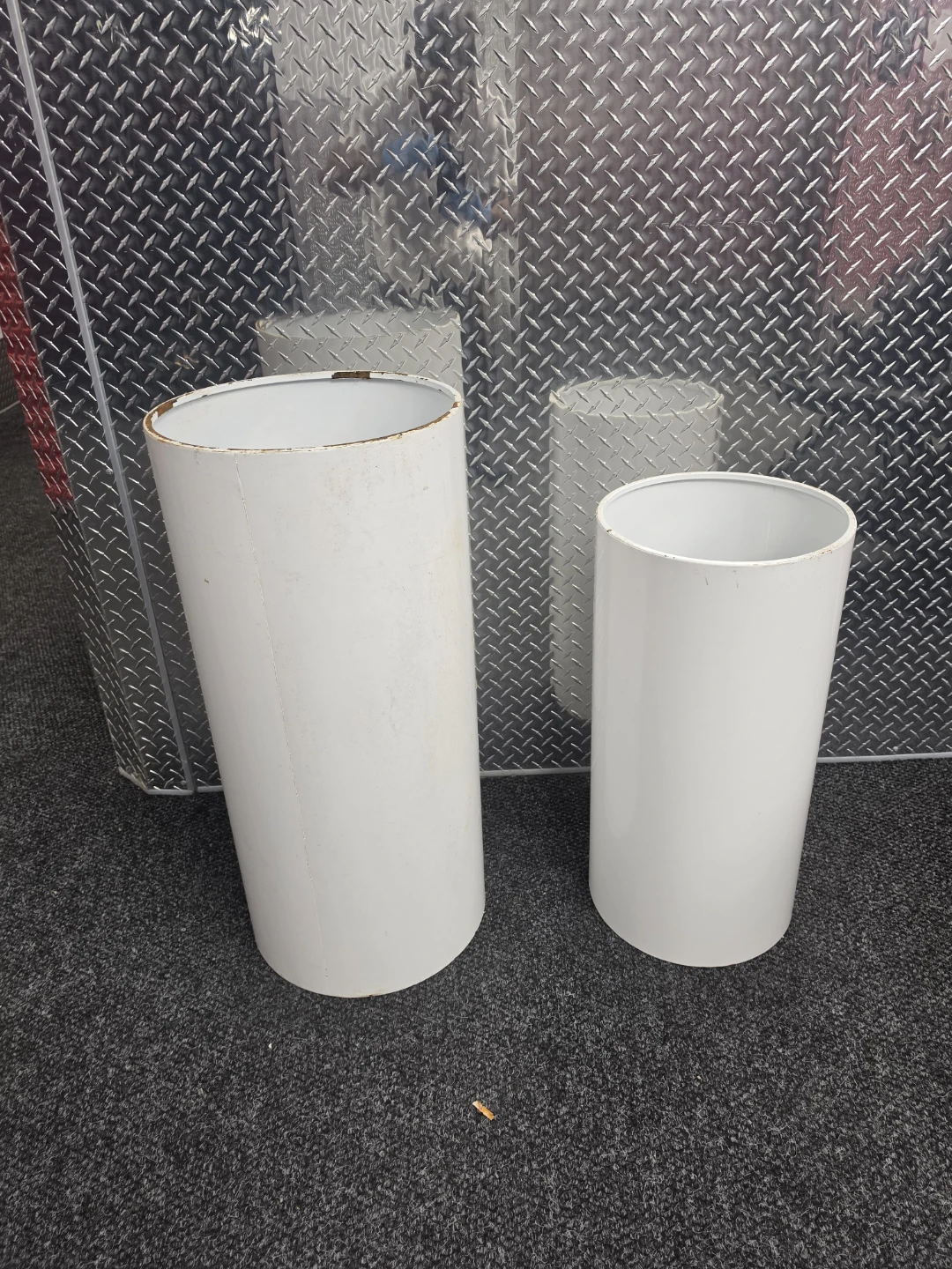 White Cylindrical Stands (2) - photo 2