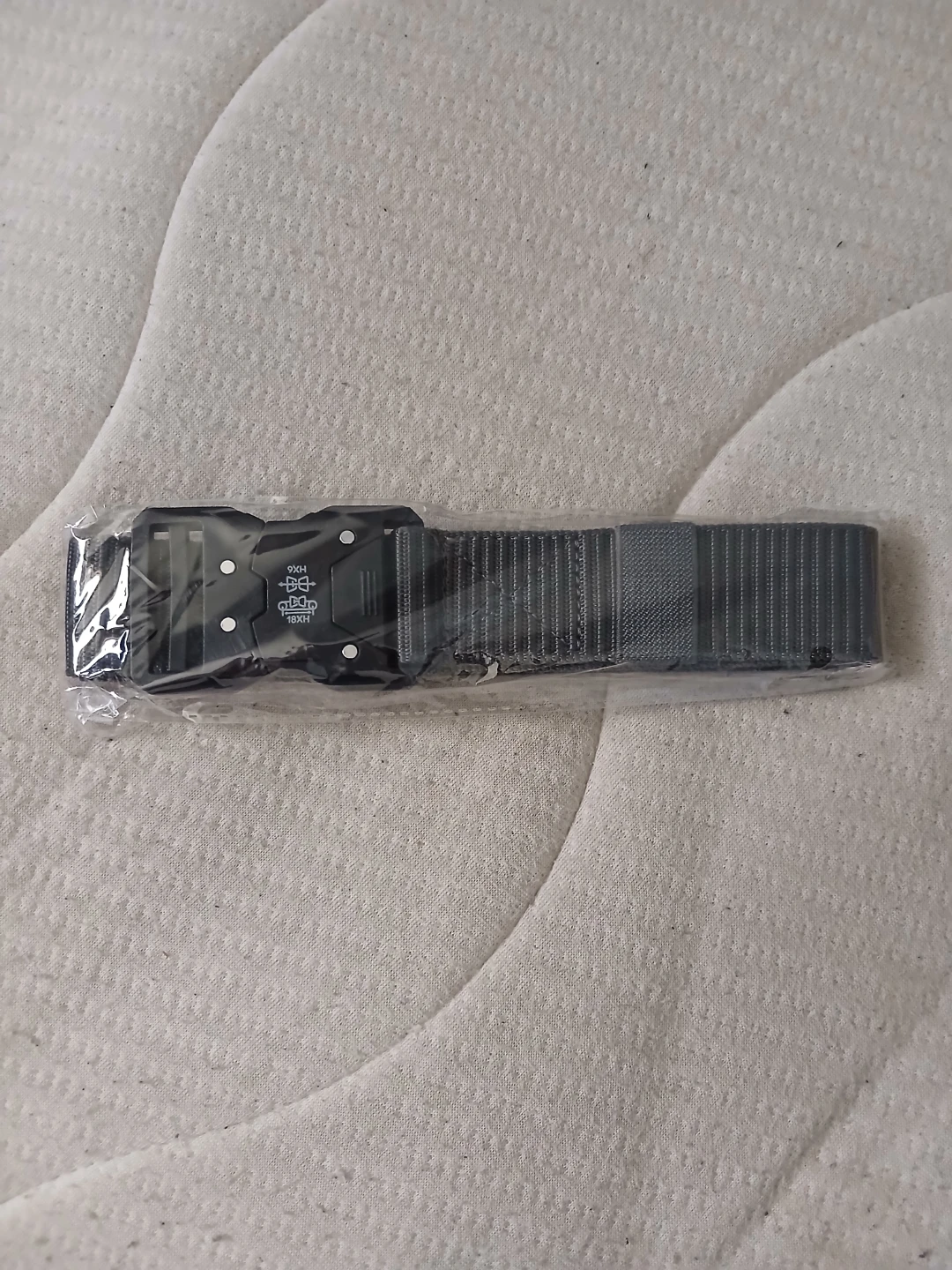 Grey Woven Webbing Men's Belt