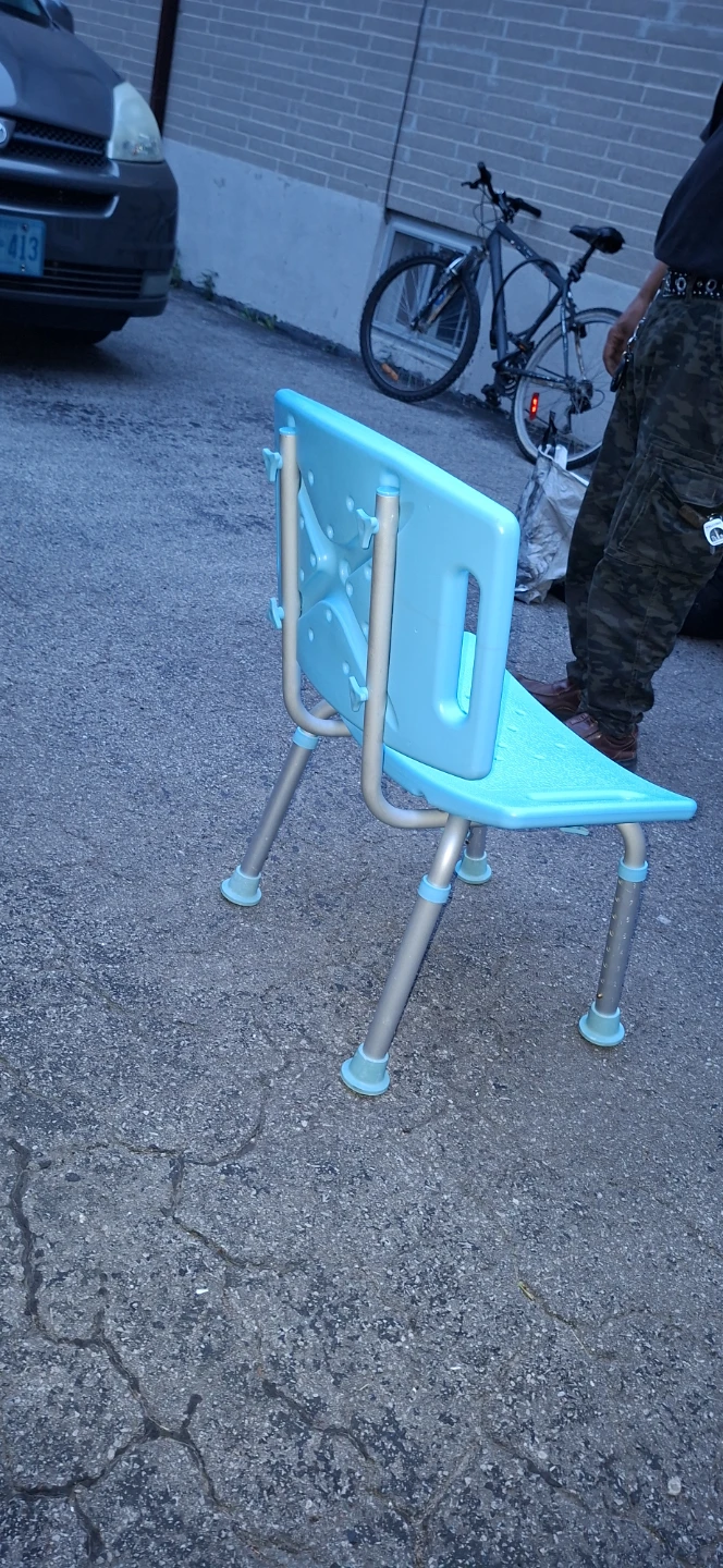 Blue Shower Chair with Back