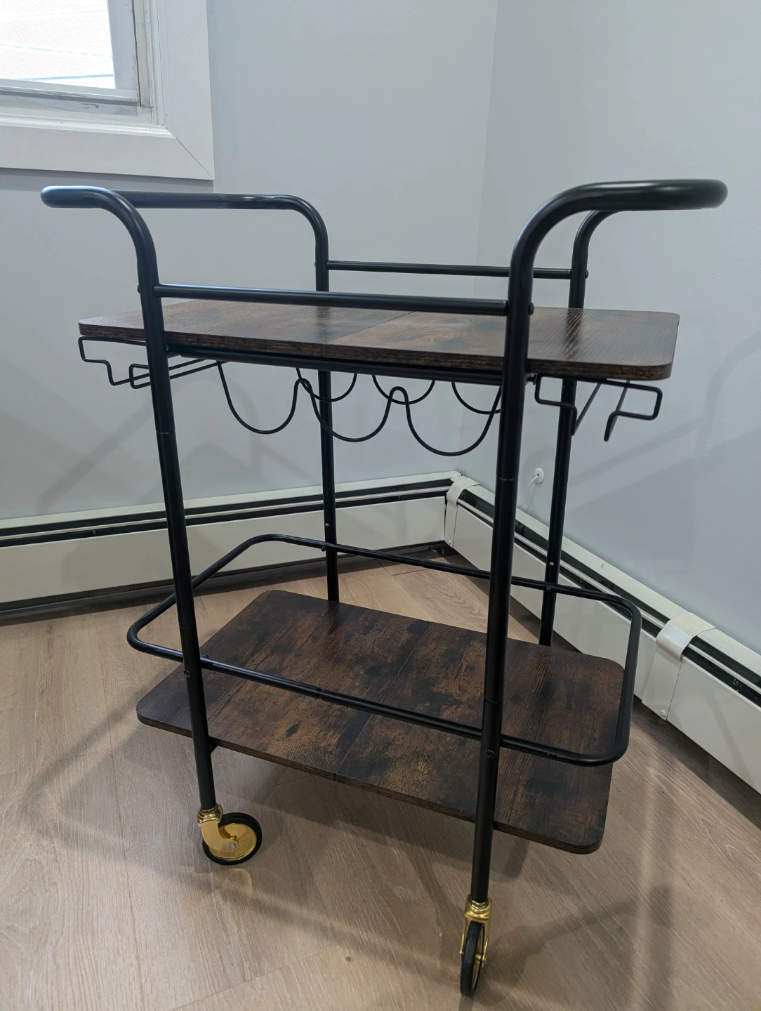 MOVING SALE: 2-Tier Bar Cart with Wheels