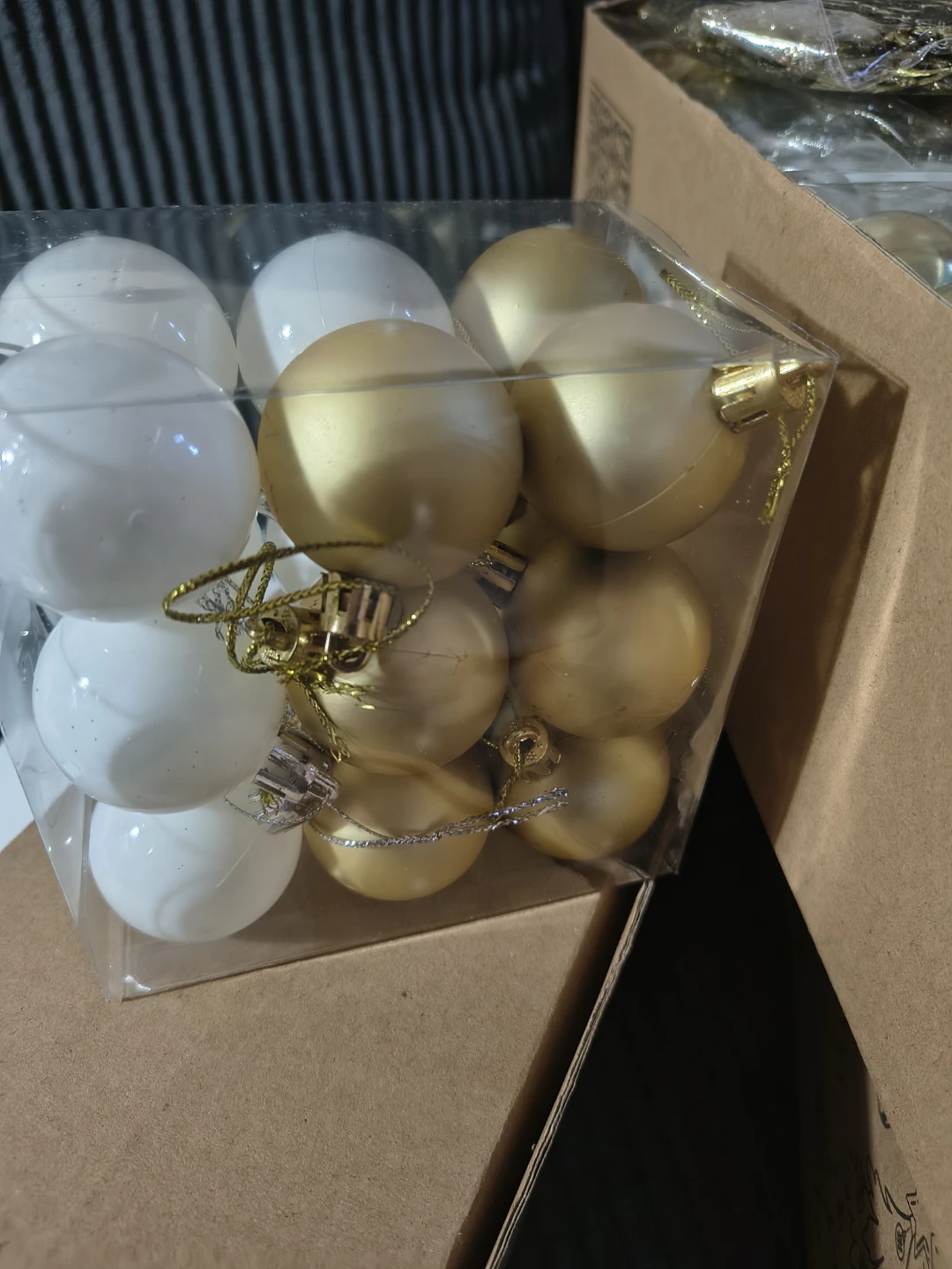 Assorted Christmas Ornaments - Gold & White - photo 3