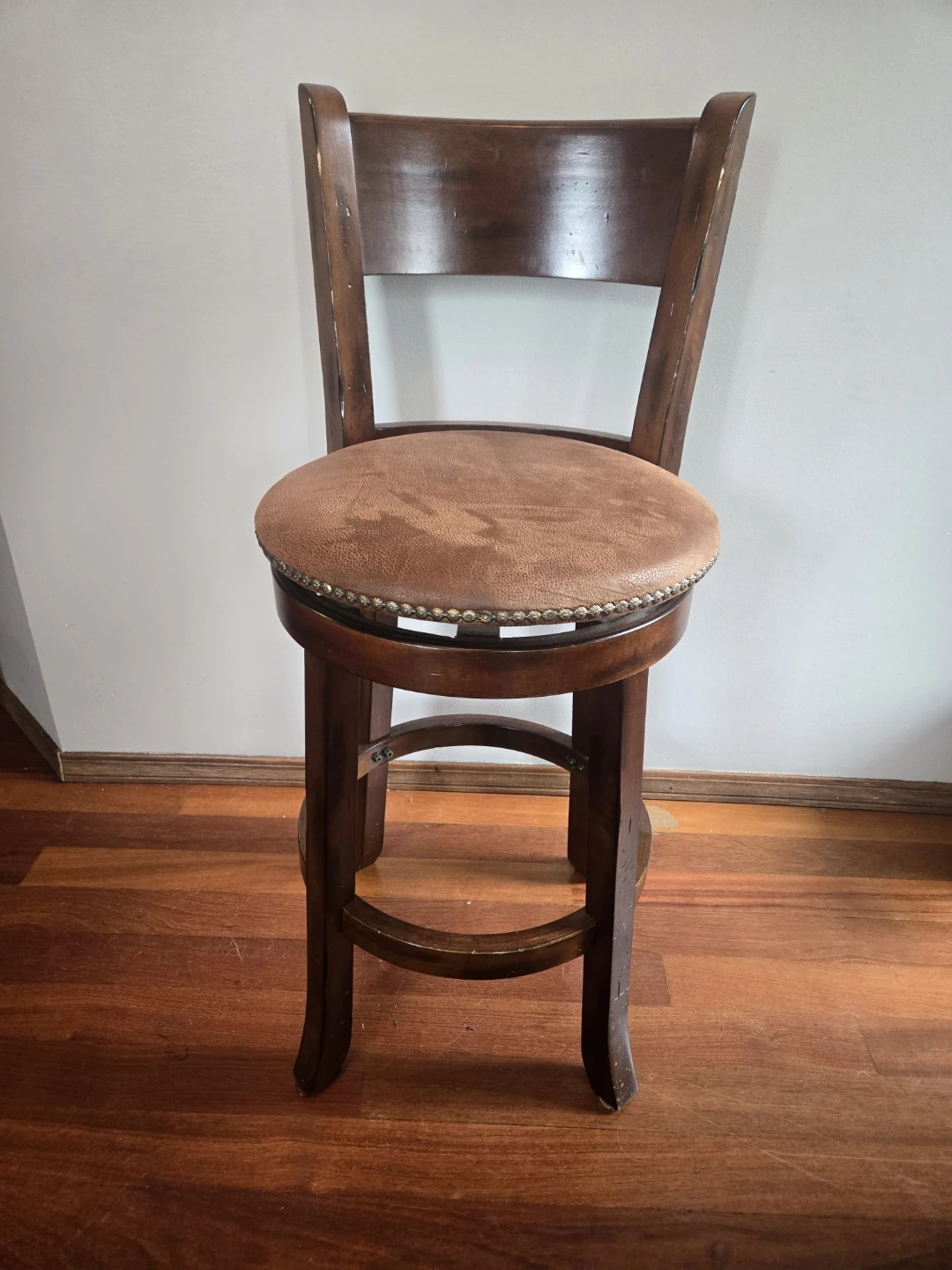 Wooden Bar Stools with Padded Seats - photo 2