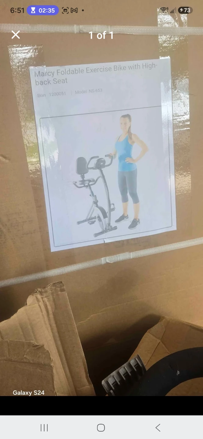 Marcy Foldable Exercise Bike with High-back Seat NS-653
