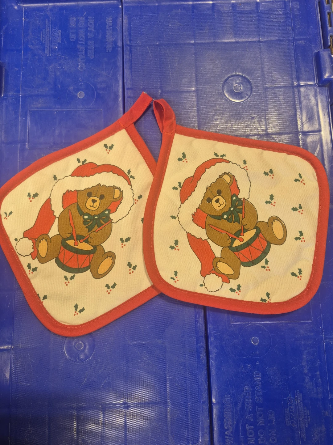 Christmas Teddy Bear Potholders