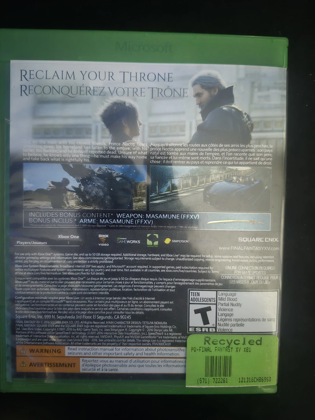 Final Fantasy XV Xbox One Day One Edition - photo 2