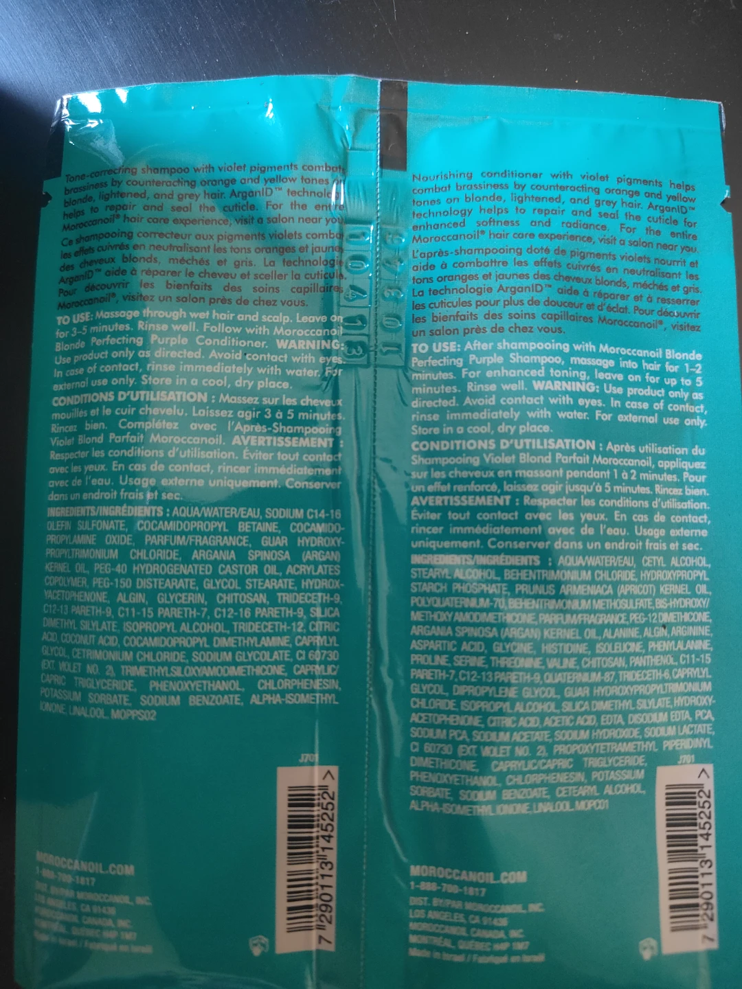 Moroccanoil Purple Shampoo & Conditioner Samples - photo 2