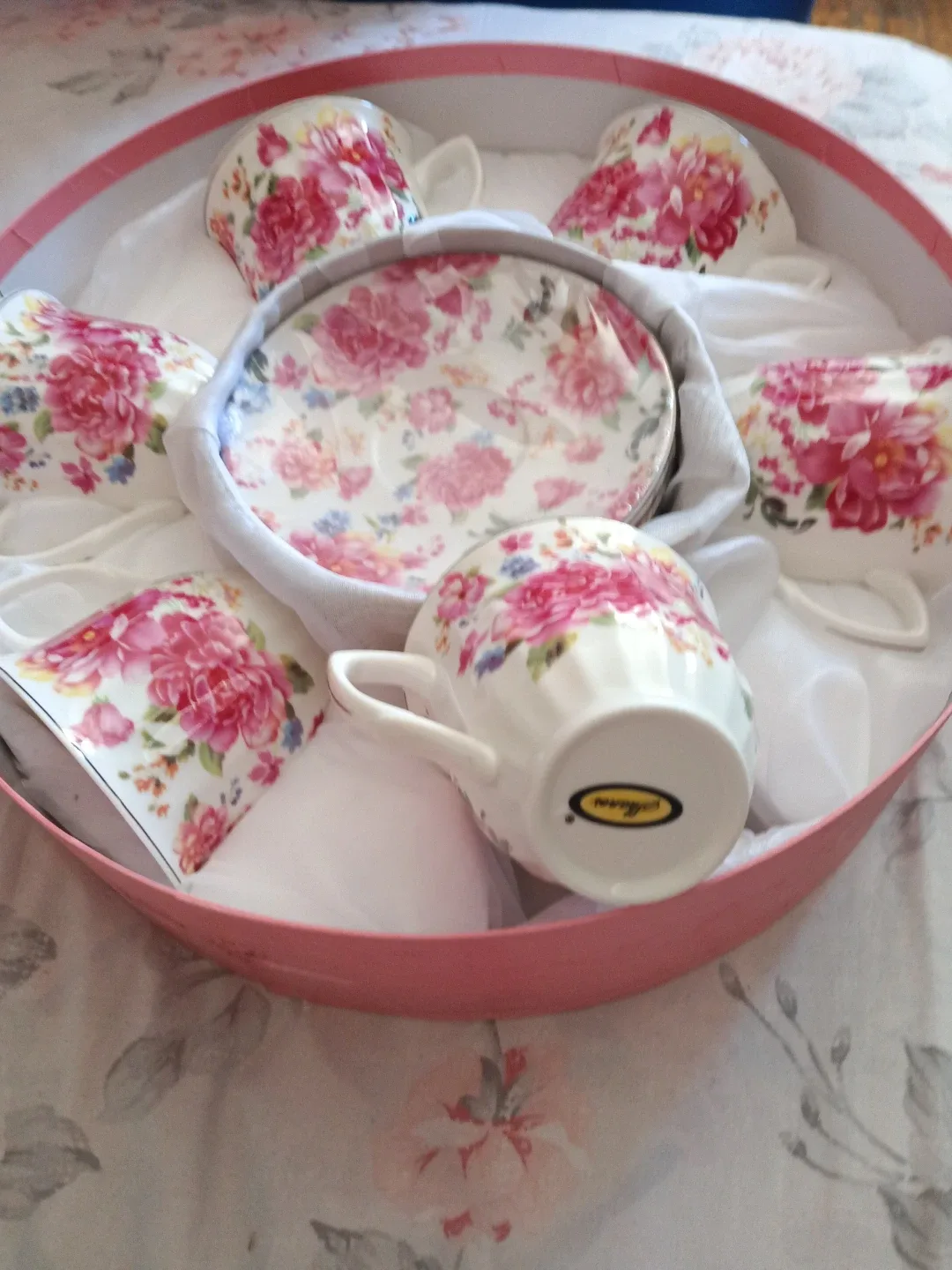 Set of 5 Teacups with Saucer - photo 2