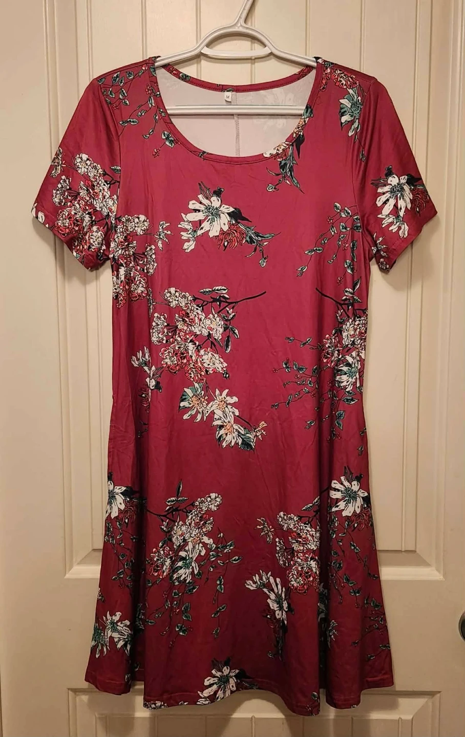 Women's Short Sleeve Floral Print Dress