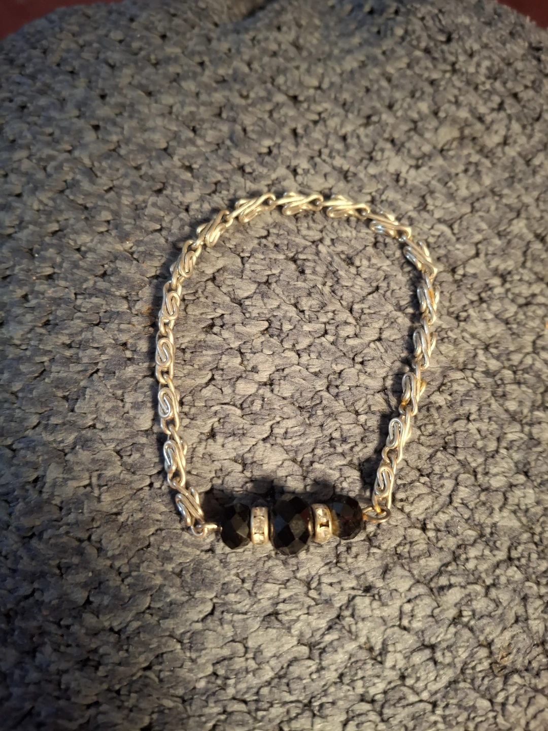 Silver  Bracelet with Crystal and Rhinestones - photo 4