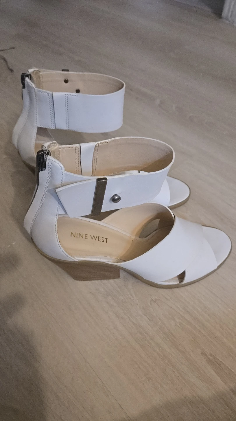 Nine West White Gladiator Sandals