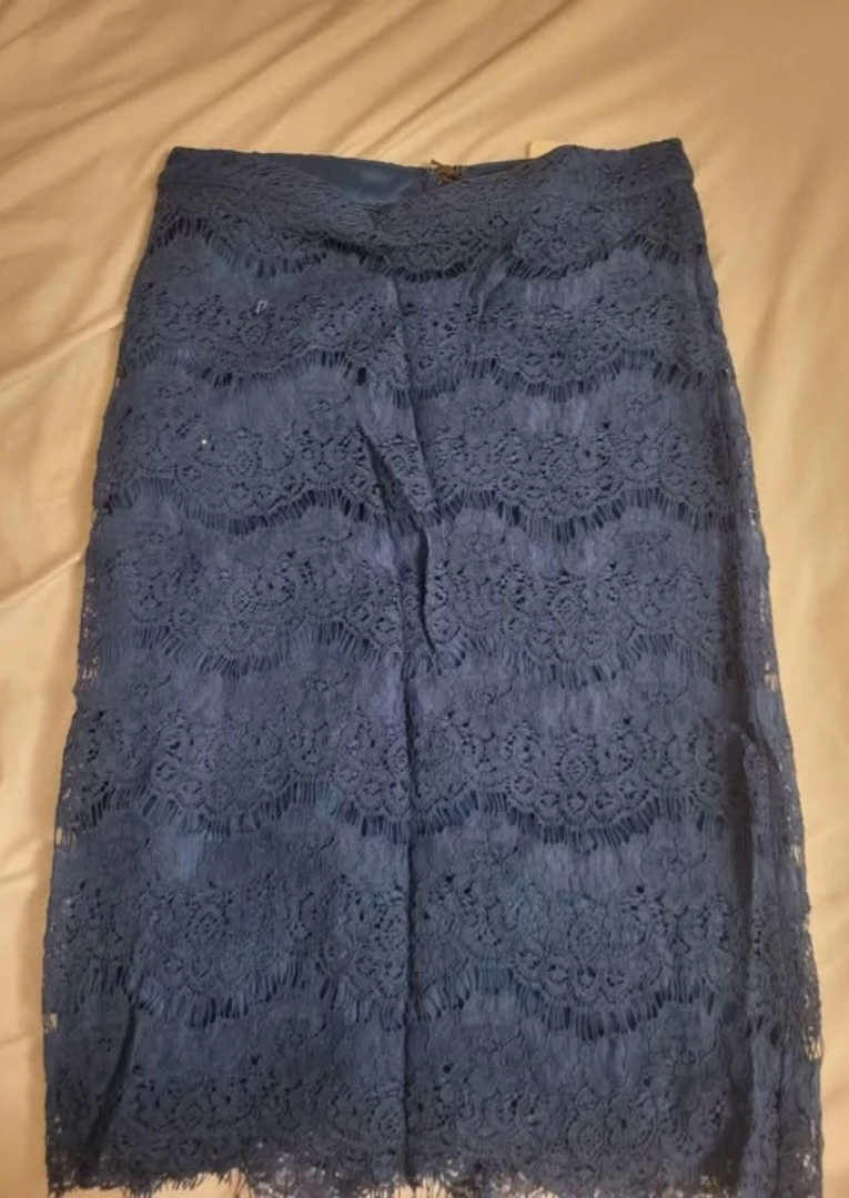 Navy Lace Skirt
