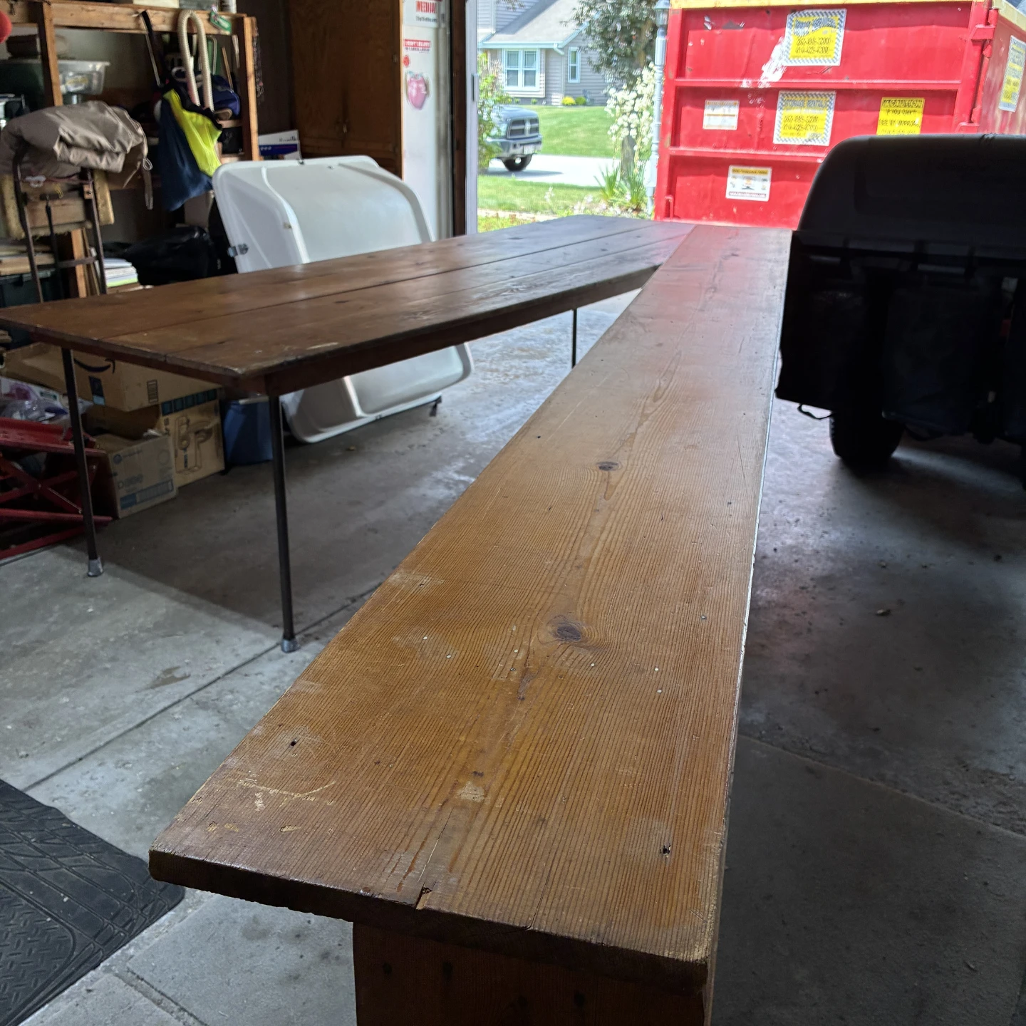 Wooden FestivitiesTable with 2 Benches - photo 2