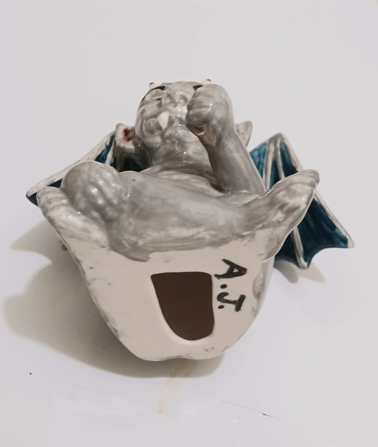 Hand Crafted Ceramic Gargoyle Statue - photo 3