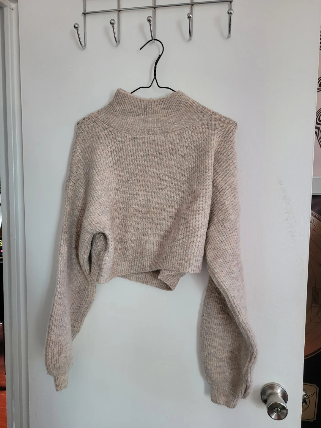 Light Beige Cropped Sweater