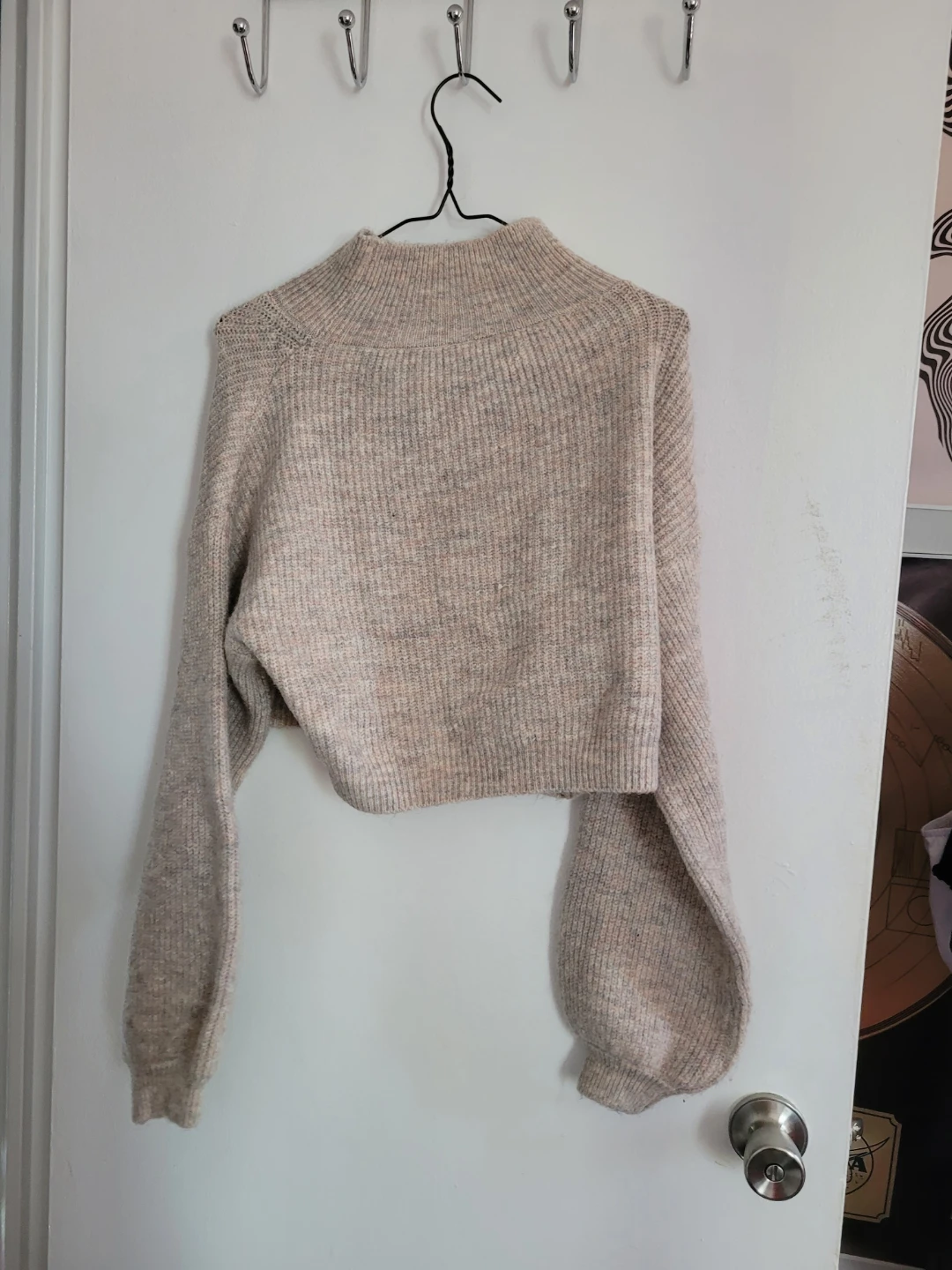 Light Beige Cropped Sweater - photo 2