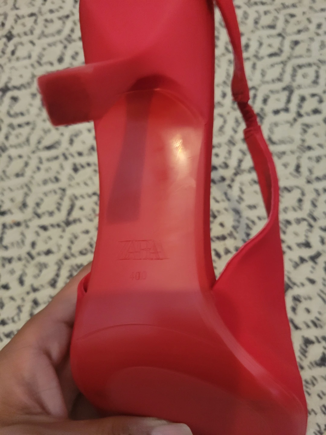 ZARA Red Slingback Heels - Size 40 - photo 4