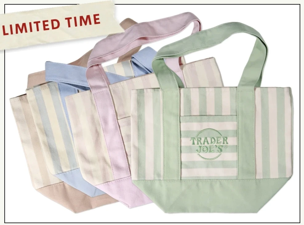 [NEW RELEASE] Trader Joe's Limited Edition Striped Mini Tote