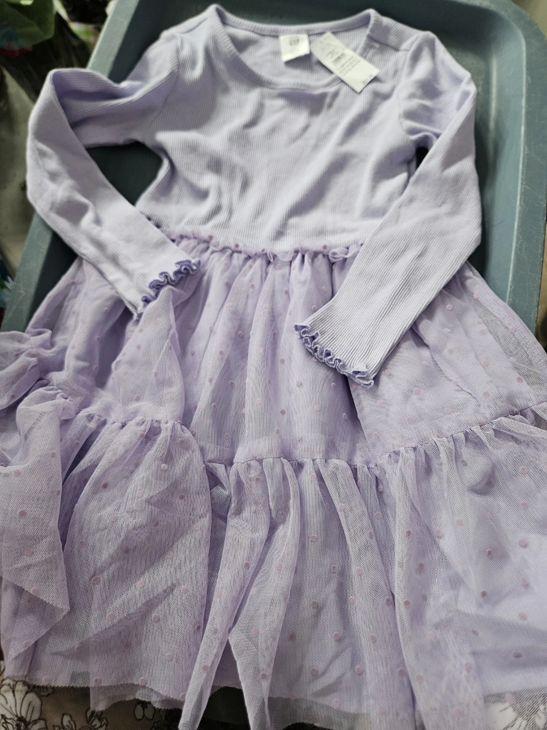Baby Gap Purple Dress with Polka Dots - 4 Years