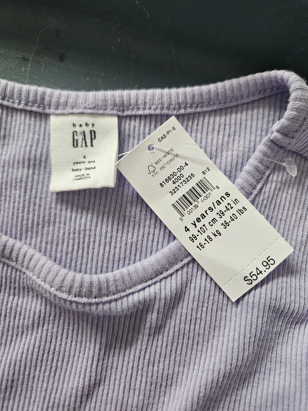 Baby Gap Purple Dress with Polka Dots - 4 Years - photo 2