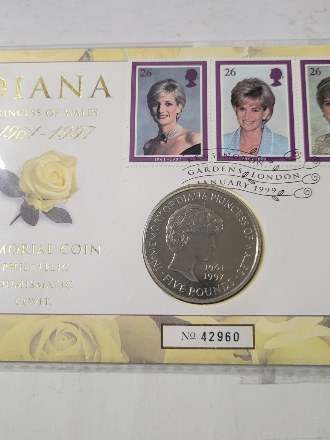 Diana Princess of Wales Memorial Coin & Stamp Cover