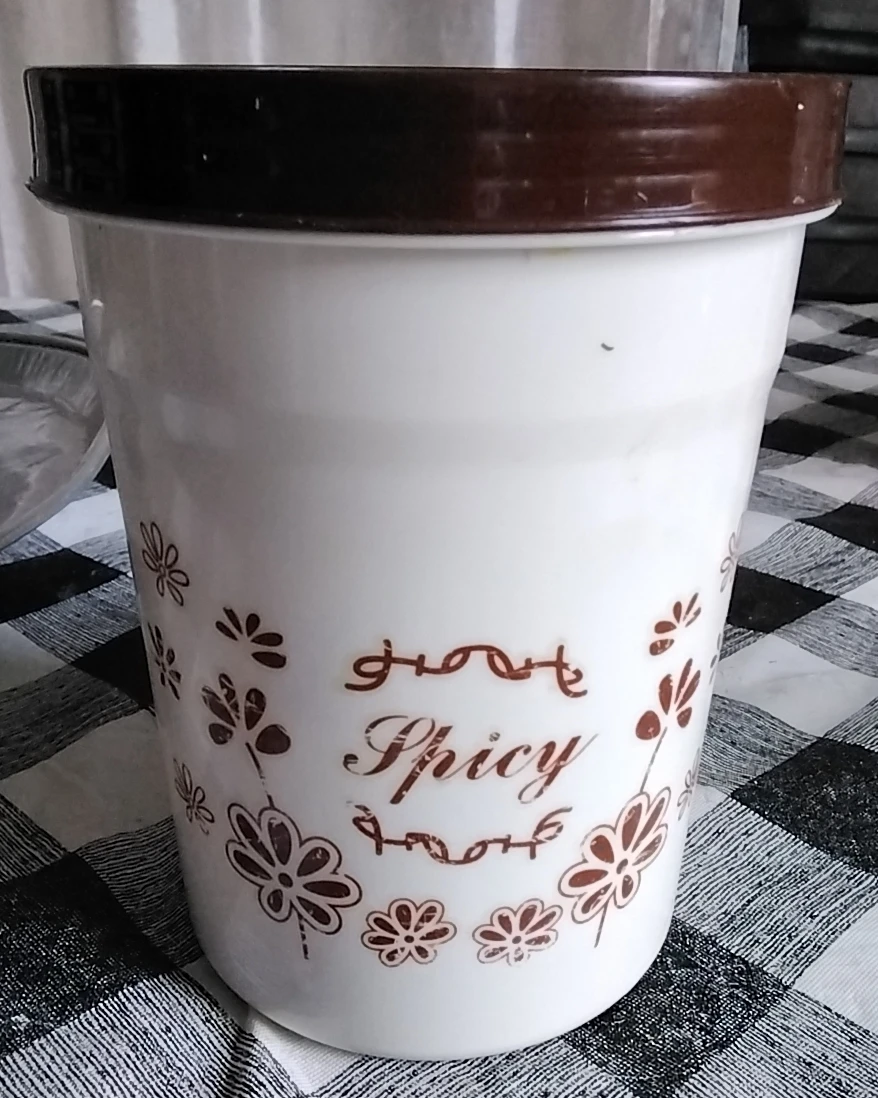 Vintage Spicy Storage Container